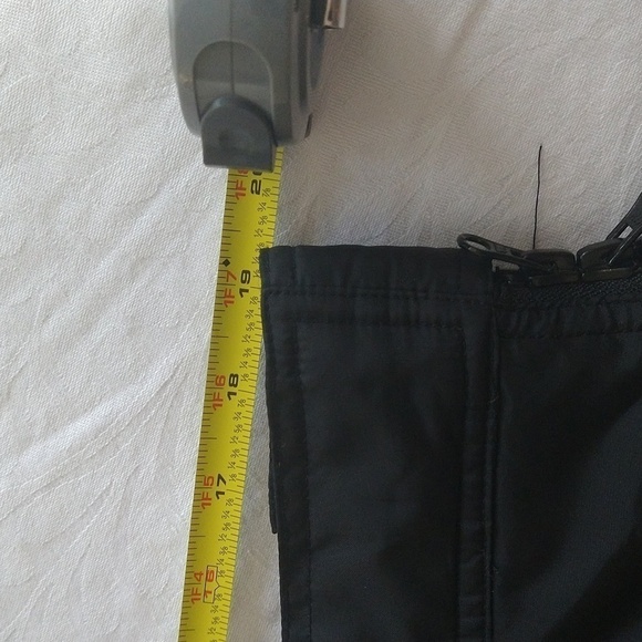 Split rail outdoors skiing hiking snow gear black pants xl zip Velcro snaps - Picture 7 of 13